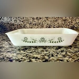 Vintage Green Daisy Pyrex